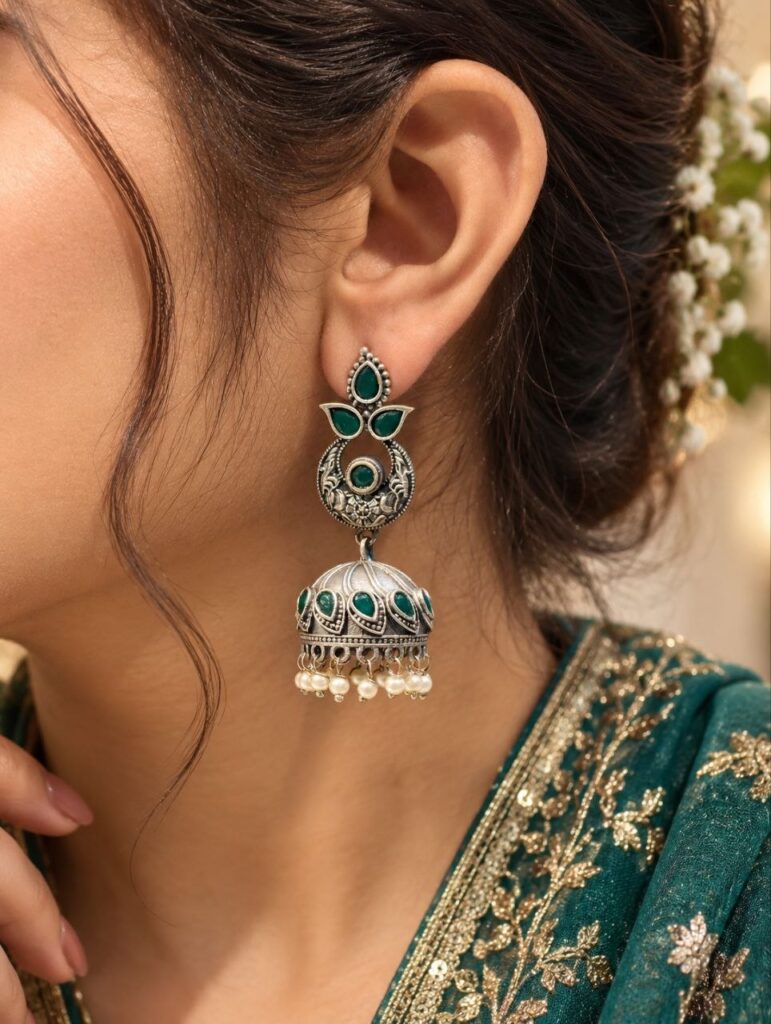 Designer Leaf Jhumka Earring for Traditional and Festive Looks