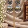 Designer Leaf Jhumka Earring with elegant leaf design and premium brass finish