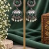 Designer Leaf Jhumka Earring with elegant leaf design and premium brass finish