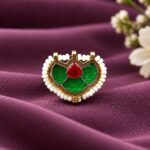 Gold Plated Flower Ring – Gorgeous Elegance for Every Special Occasion - "Green"
