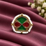 Adjustable Gold Plated Ring – Elegant Jewelry for Every Occasion - "Green"