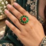 Designer Round Meenakari Ring – Traditional Style for Every Occasion