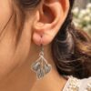 Leaf Hook Earring elegant nature inspired traditional jewelry for women