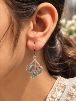Leaf Hook Earring elegant nature inspired traditional jewelry for women