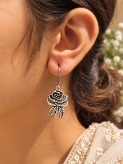 Beautiful Rose Hook Earring elegant floral jewelry for women