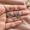 German Silver Star Hook Earring elegant star jewelry for women