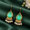 Gold Plated Drop Hook Earring elegant brass jewelry premium gold finish