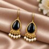 Gold Plated Drop Hook Earring elegant brass jewelry premium gold finish