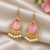 Gold Plated Drop Hook Earring elegant brass jewelry premium gold finish