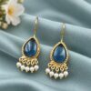 Gold Plated Drop Hook Earring elegant brass jewelry premium gold finish