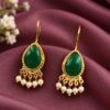 Gold Plated Drop Hook Earring elegant brass jewelry premium gold finish