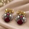 Two Tone Elephant Stud Earring elegant ethnic brass jewelry design