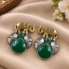 Two Tone Elephant Stud Earring elegant ethnic brass jewelry design