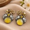 Two Tone Elephant Stud Earring elegant ethnic brass jewelry design