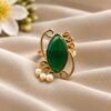 Gold Plated Stylish Ring with elegant premium brass jewelry design
