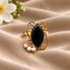 Gold Plated Stylish Ring with elegant premium brass jewelry design