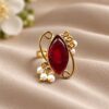 Gold Plated Stylish Ring with elegant premium brass jewelry design