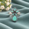 Adjustable Flower Ring for Elegant Everyday and Party Styling 15 Adjustable Flower Ring floral brass jewelry for women