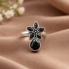 Adjustable Flower Ring for Elegant Everyday and Party Styling 10 Adjustable Flower Ring floral brass jewelry for women
