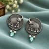 Oxidized Elephant Stud Earring for Elegant Ethnic and Special Occasion 11 Oxidized Elephant Stud Earring traditional brass elephant jewelry for women