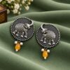 Oxidized Elephant Stud Earring for Elegant Ethnic and Special Occasion 10 Oxidized Elephant Stud Earring traditional brass elephant jewelry for women
