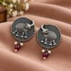 Oxidized Elephant Stud Earring for Elegant Ethnic and Special Occasion 9 Oxidized Elephant Stud Earring traditional brass elephant jewelry for women