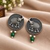 Oxidized Elephant Stud Earring for Elegant Ethnic and Special Occasion 8 Oxidized Elephant Stud Earring traditional brass elephant jewelry for women