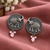 Oxidized Elephant Stud Earring for Elegant Ethnic and Special Occasion 7 Oxidized Elephant Stud Earring traditional brass elephant jewelry for women
