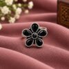 Beautiful Silver Flower Ring floral brass jewelry for women