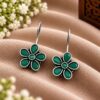 Unique Oxidized Floral Earring traditional brass floral jewelry for women