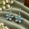 Unique Oxidized Floral Earring traditional brass floral jewelry for women