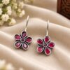 Unique Oxidized Floral Earring traditional brass floral jewelry for women