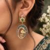 Dangler Two Tone Bird Earring two tone brass animal jewelry for women