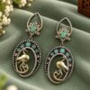 Charming Dangler Two Tone Bird Earring for Stylish Everyday and Party Wear 13 Dangler Two Tone Duck Earring two tone brass animal jewelry for women
