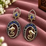 Charming Dangler Two Tone Bird Earring for Stylish Everyday and Party Wear - Blue