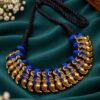 Peacock Thread Necklace – Elegant Traditional Jewelry with Graceful Detailing 4 Peacock Thread Necklace with elegant traditional peacock detailing for women