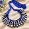 Adjustable Silver Peacock Thread Necklace elegant peacock design premium silver jewelry