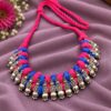 Silver Lotus Thread Necklace – Traditional Jewelry for Best Navratri Collection 8 Silver Lotus Thread Necklace elegant lotus design premium traditional jewelry