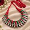 Silver Lotus Thread Necklace – Traditional Jewelry for Best Navratri Collection 7 Silver Lotus Thread Necklace elegant lotus design premium traditional jewelry