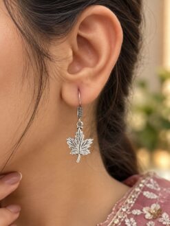 German Silver Tree Hook Earring – Elegant Tree Design Hook Jewelry