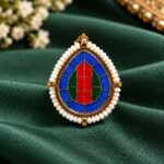 Adjustable Drop Meenakari Ring – Traditional Design for Ethnic Look - Blue