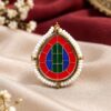 Adjustable Drop Meenakari Ring colorful traditional brass jewelry for women
