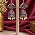Dangler Leaf Jhumka Earring – Traditional Design for Everyday Styling - "Red"