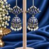 Dangler Leaf Jhumka Earring with elegant oxidized leaf design