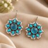 Beautiful Flower Design Earring – Elegant Jewelry for Pearl Work Detailing 11 Beautiful Flower Design Earring with elegant floral brass jewelry detailing