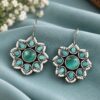 Beautiful Flower Design Earring – Elegant Jewelry for Pearl Work Detailing 9 Beautiful Flower Design Earring with elegant floral brass jewelry detailing