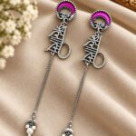 Spritiual Meenakari Earring – Exquisite Traditional Jewelry for Best Navratri Collection - "Pink"