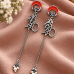 Spritiual Meenakari Earring – Exquisite Traditional Jewelry for Best Navratri Collection - Orange