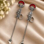 Spritiual Meenakari Earring – Exquisite Traditional Jewelry for Best Navratri Collection - "Red"