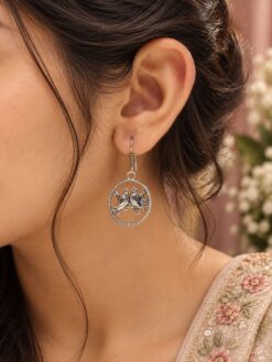 German Silver Bird Hook Earring elegant traditional brass jewelry